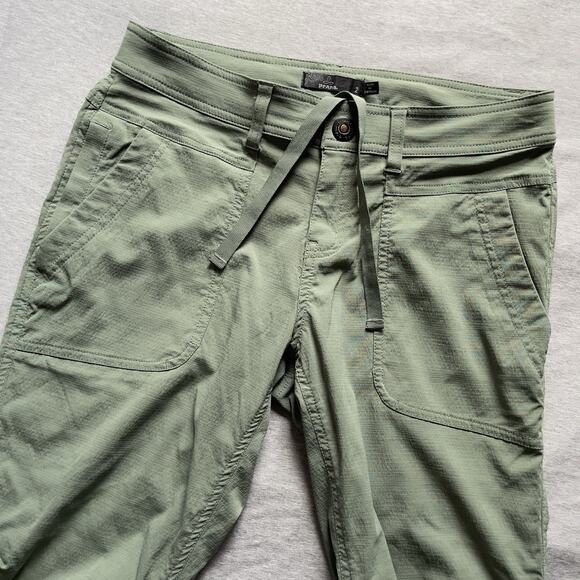 Prana Revenna Jogger Pants Green Ripstop Stretch Drawstring Gorpcore size 2 - Picture 3 of 9